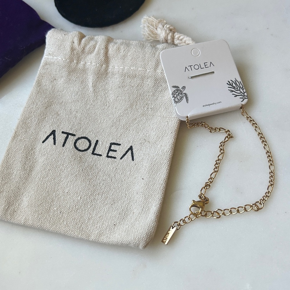 Atolea waterproof tarnish free Gold Chain‎ Bracelet 7 inch